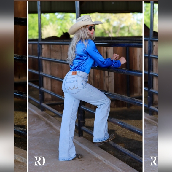 RANCH DRESS'N Fallon Taylor Signature Trouser jeans Lightwash sz XL (sz 14-16) - Picture 3 of 14